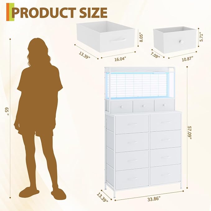 Jojoka Smart Dresser for Bedroom - Image 3