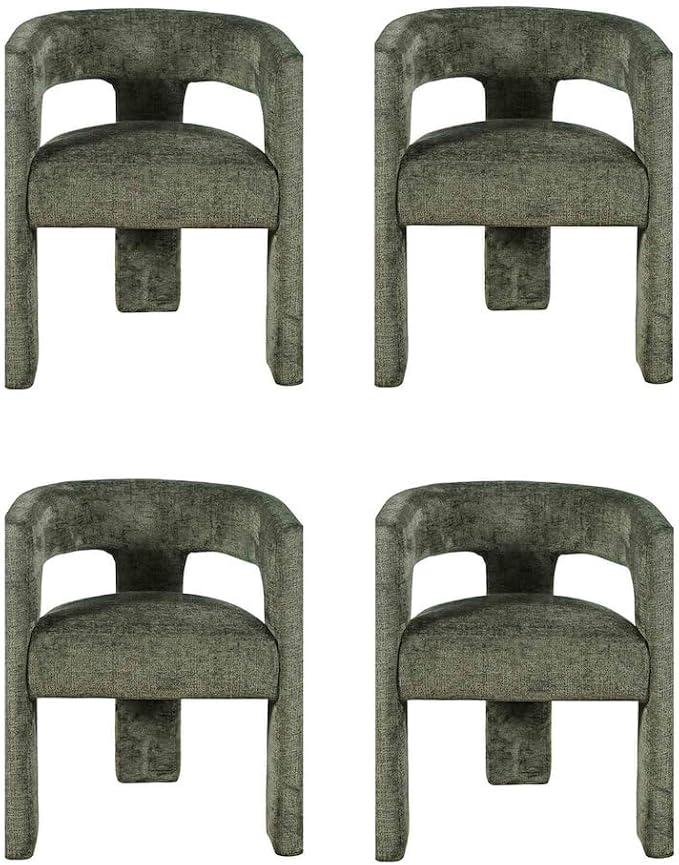 Jofran Gwen Jacquard Upholstered Accent Chair, Modern Luxury Plush Sculptural by Jofran+Inc.