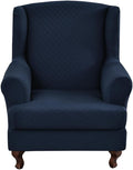 KRFOONN Stretch Wing Chair Slipcovers Printed 2 Piece Wingback Chair Covers by KRFOONN