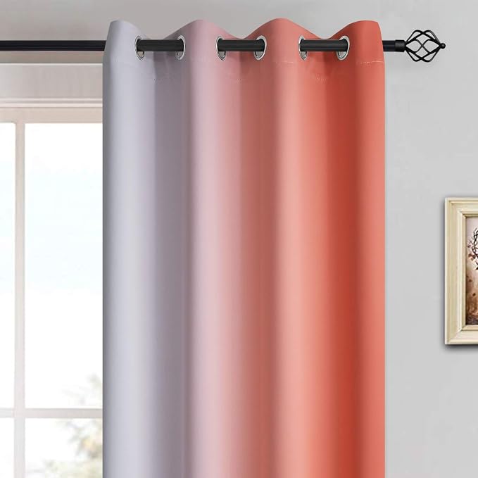 Yakamok Light Blocking Ombre Curtains, Room Darkening Window Drapes - Image 3