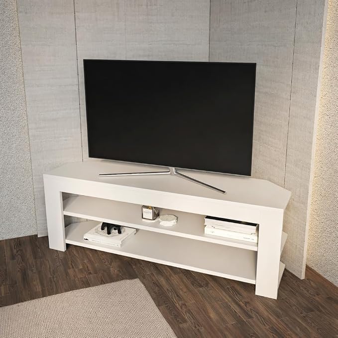 Decorotika Rita Corner TV Stand, Modern Entertainment Center - Image 3