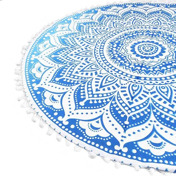 Mandala Floor Pillow Cover Meditation Cushion Seating Throw Hippie Round - Image 7