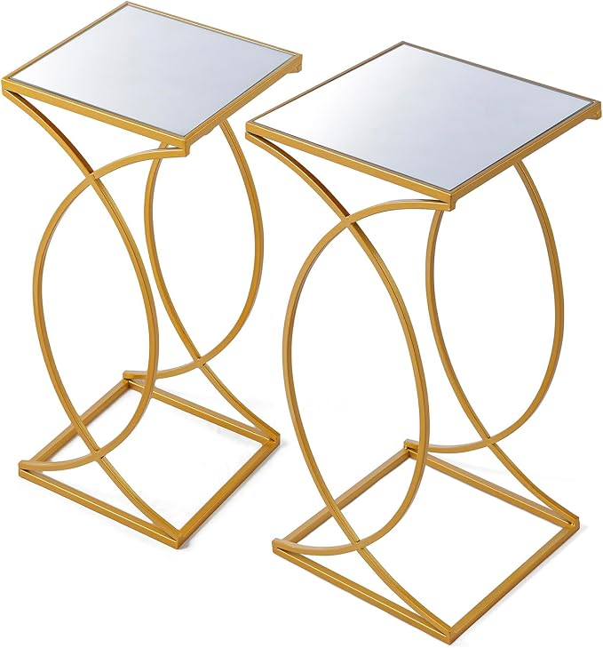 Glitzhome Nesting Side Tables, Coffee Tables Decorative Accent Tables - Image 5