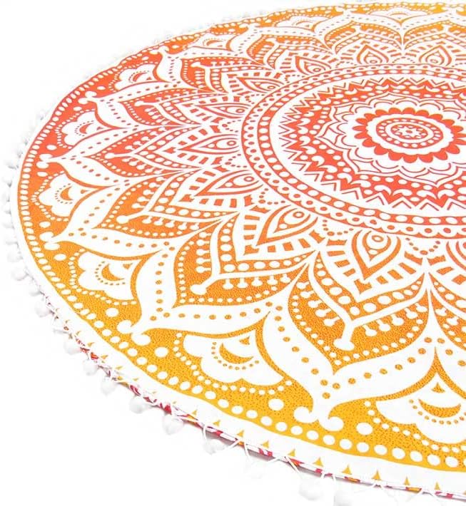 Mandala Floor Pillow Cover Meditation Cushion Seating Throw Hippie Round - Image 7