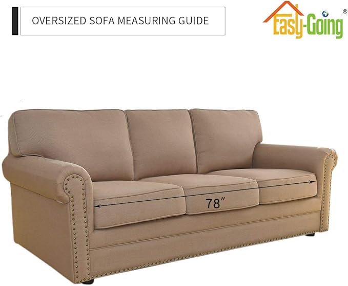 Easy-Going Stretch Oversized Sofa Slipcover 1-Piece Sofa Cover Furniture - Image 7