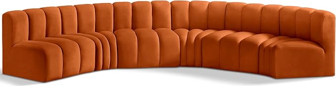 Meridian Furniture 103Cognac-S6B Arc Collection Modern | Contemporary Modular by MeridianFurniture