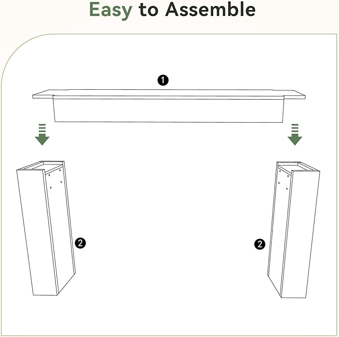 Solid Wood Console Table, 63-Inch Farmhouse Sofa Table Behind Couch - Image 6