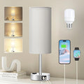 Fenmzee Light Grey Table Lamp for Nightstand by Fenmzeelighting