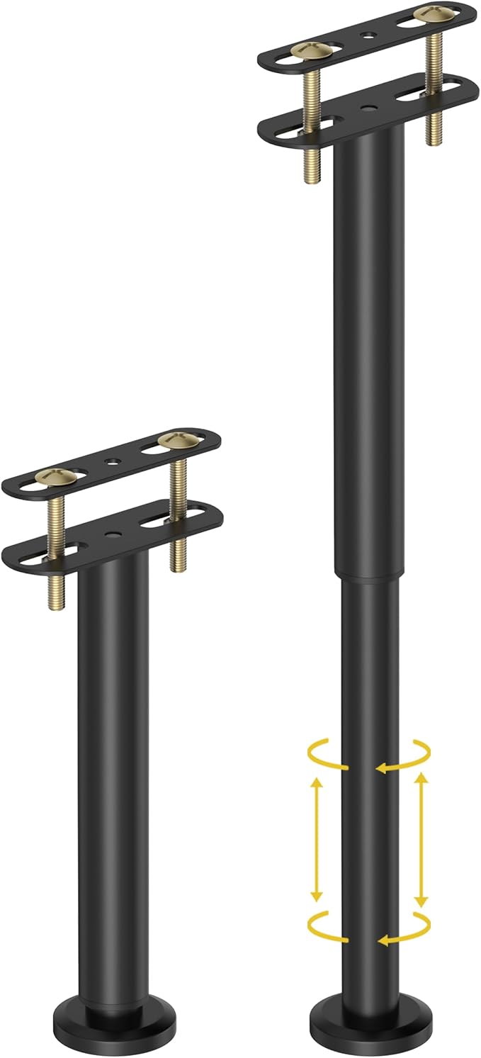 Wlrrcwdttc 2 Pcs Adjustable Height Bed Support Legs 10-17 inch, Bed Frame by Wlrrcwdttc
