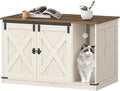 Hzuaneri Cat Litter Box Enclosure, Hidden Litter Box Cabinet Furniture by Hzuaneri