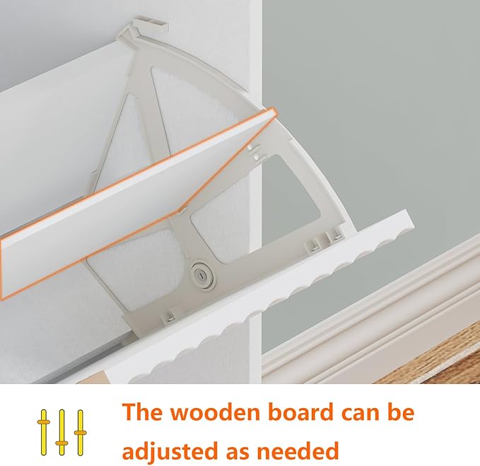 Shoe Cabinet Storage, Modern Freestanding Organizer - Image 4