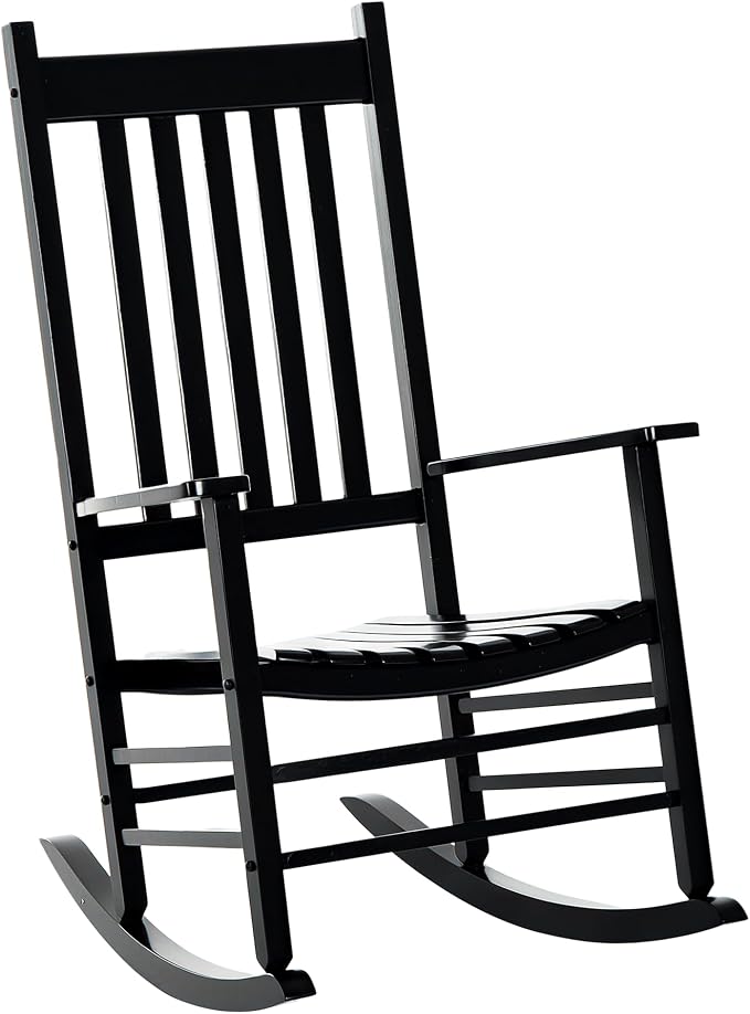 Outsunny Outdoor Rocking Chair, Patio Wooden Rocking Chair by Outsunny