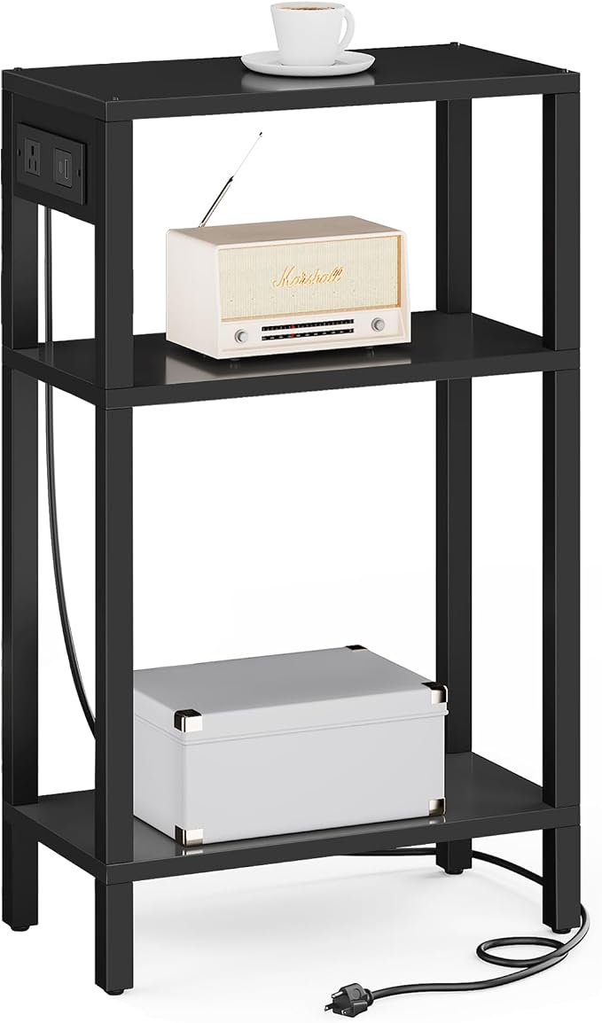 TUTOTAK Narrow Side Table with Charging Station, Small End Table with USB Ports by ChoosetutotakFurnitureBuildYourCozyHome