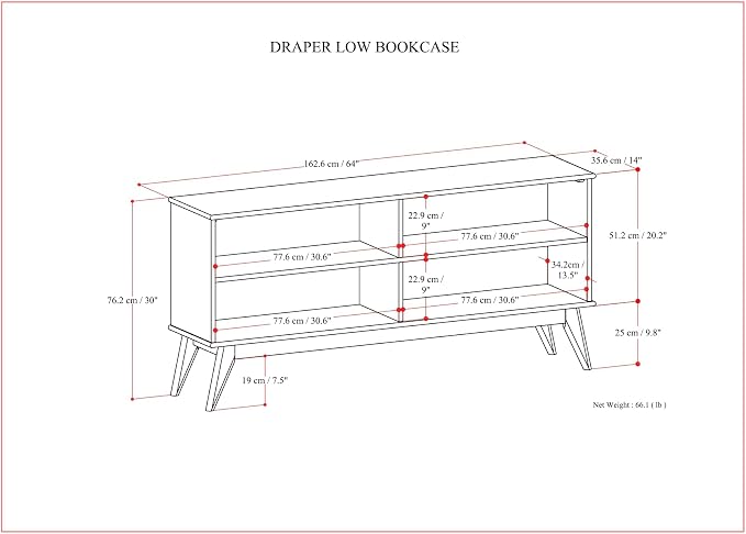 SIMPLIHOME Draper Bookcase - Image 3