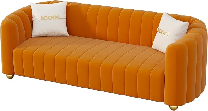 KEAI 83.46" Velvet Couch for Living Room Large Modern Sofa - Image 8