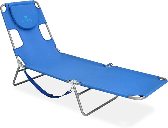 Ostrich the Original Chaise 72 x 22 Inch Lounge Portable Reclining Lounger by OstrichProducts