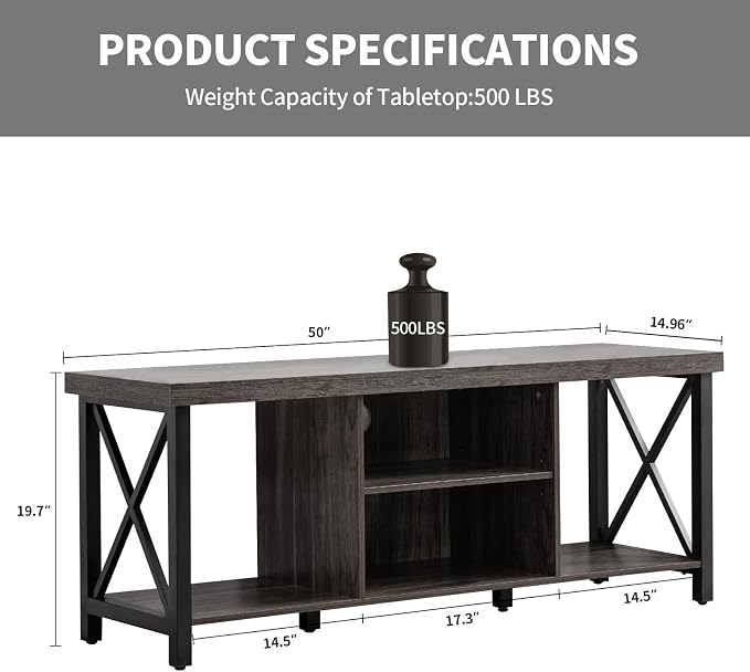 GAZHOME TV Stand for TV up to 55 Inches, TV Cabinet - Image 3