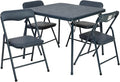 Flash Furniture Mindy Kids Navy 5 Piece Folding Table and Chair Set by FlashFurniture