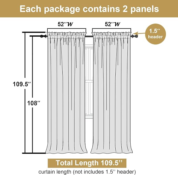 Lecloud Leia Sage Green Sheer Curtains 108 Inches Long 2 Panels, Airy Jacquard - Image 3