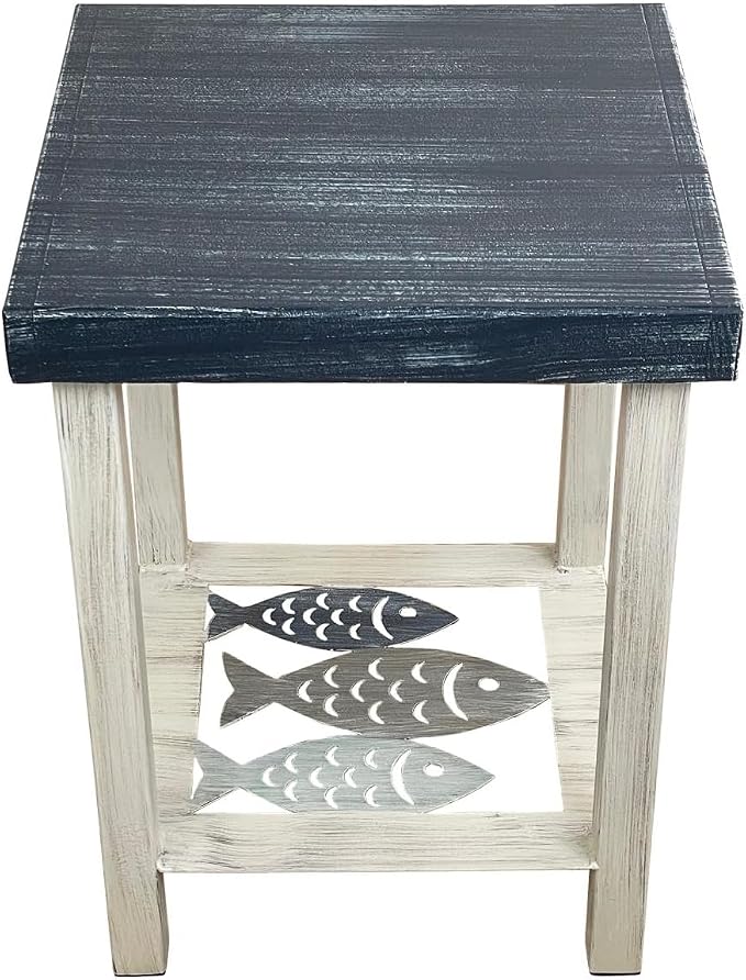 Furniture Barn USA Cottage, and Weathered Navy Square End Table by FurnitureBarnUSA
