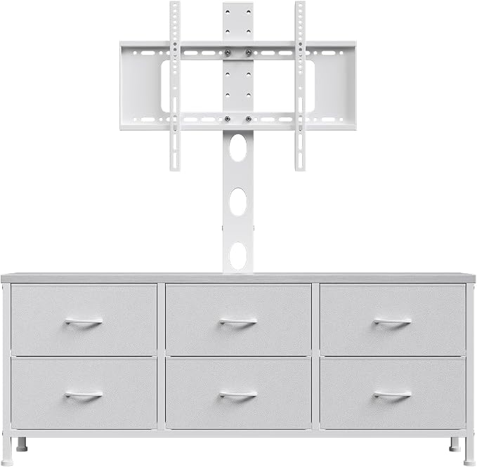 TV Stand with Mount, Fabric Dresser with 6 Drawers - Image 8
