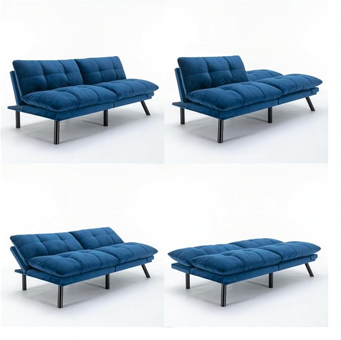 GDFStudio Hayezc Loveseat Sofa, Convertible Sofa Bed, 2-in-1 Folding Modern - Image 6