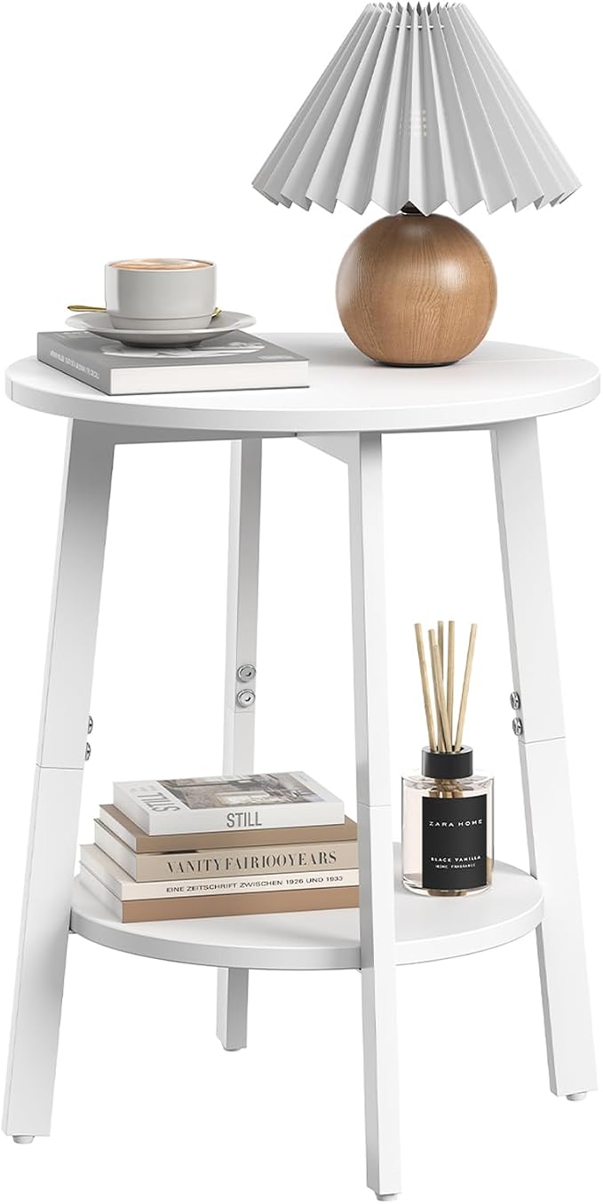 sthmec Side Table, Small Round End Table by Unknown