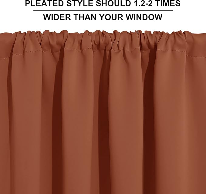 RYB HOME Cafe Blackout Curtains 24 inch Length, RV Curtains - Image 8