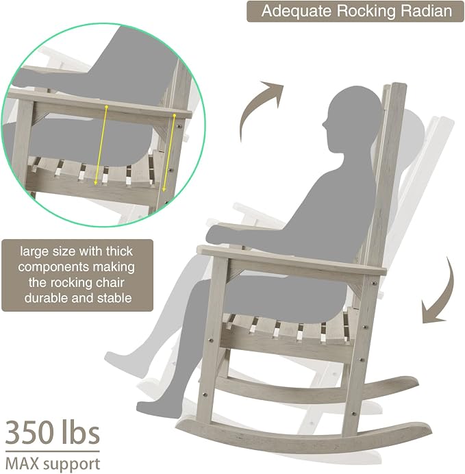 Oversized Rocking Chair, Outdoor Rocking Chair - Image 5