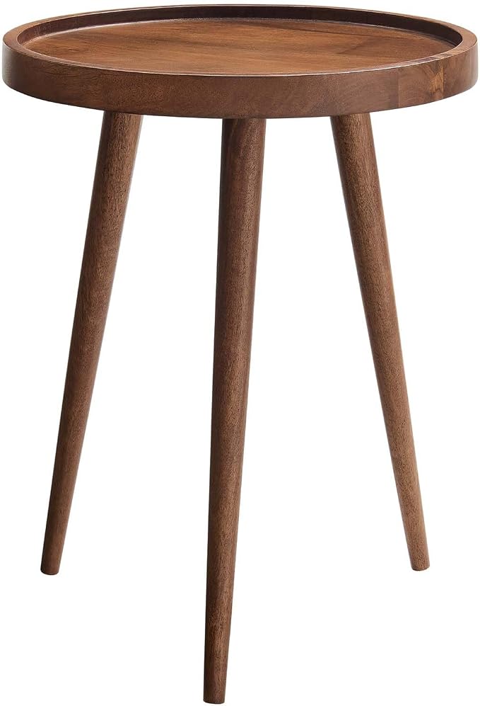 Modway Chiro Solid Wood Side Table in Walnut by Modway