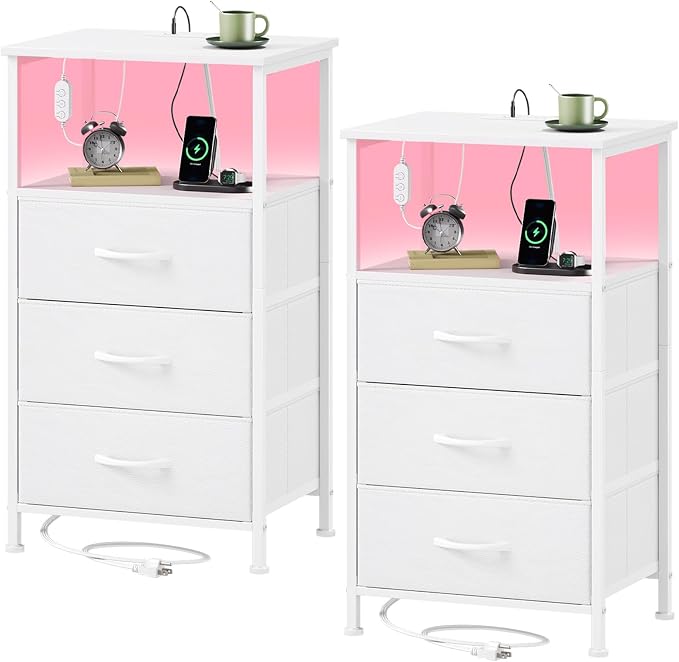Somdot Nightstands Set of 2, Bedside Tables by Somdot