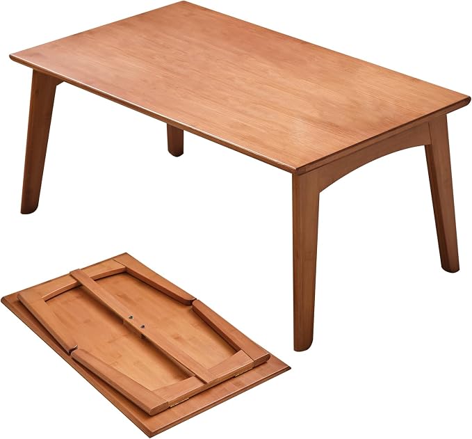 JIKUGO Bamboo Folding Coffee Table, No Assembly Required, Japanese Floor Table - Image 7