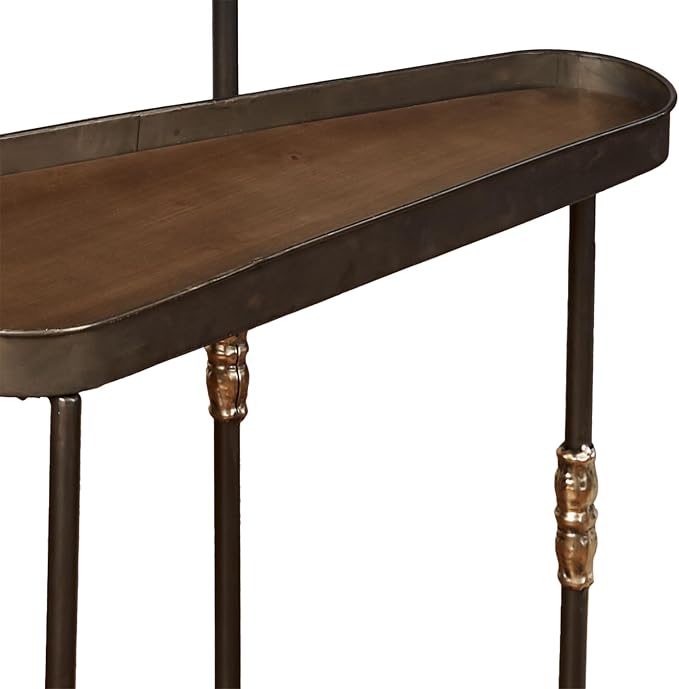 Bronwyn Metal and Wood Nesting Tables Dark Bronze Finish 28, 30.5 and 36 Inches - Image 4