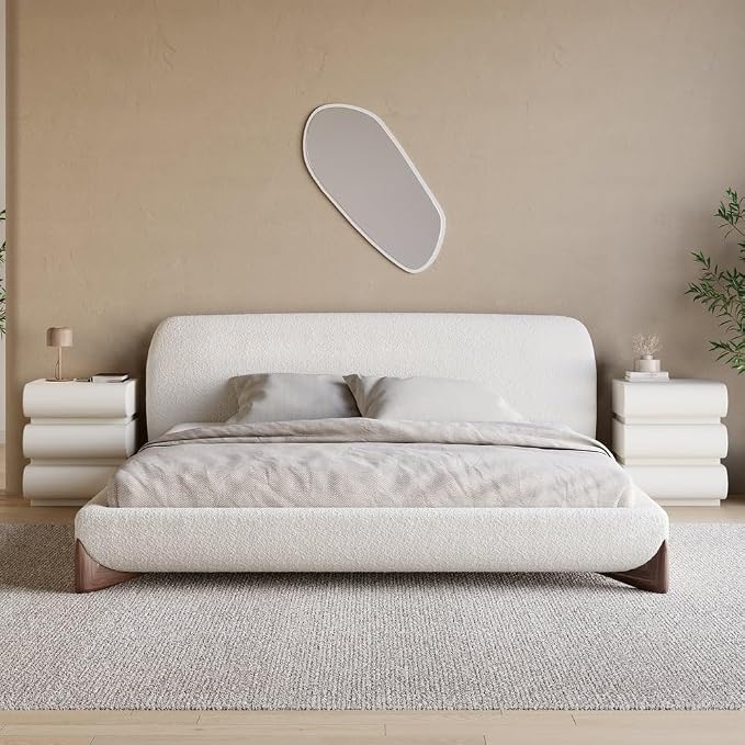 homary Queen Size Upholstered Bed Frame by Homary