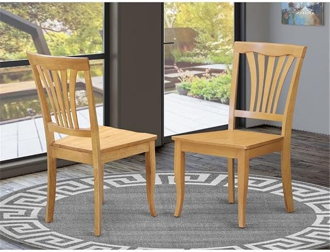 East West Furniture AVC-OAK-W Avon Dining Room Chairs - Image 2