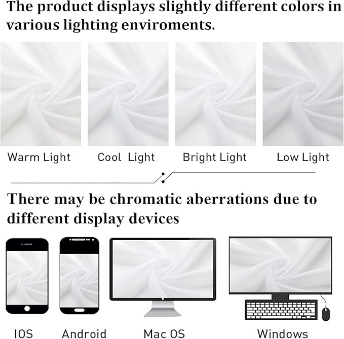 Lecloud White Sheer Curtains 78 Inches Long 2 Pcs, Elegant Window Treatments - Image 6