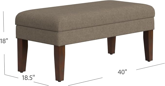 Homepop Home Decor | Upholstered Decorative Storage Ottoman Bench | Ottoman - Image 3