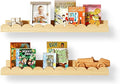 Nursery Floating Shelves for Kids Room, 2 Pack 23.6 Inch Natural Wood Wall by Unknown