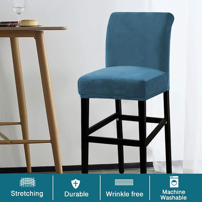 Turquoize Bar Stool Covers 4 Pack Bar Stool Covers - Image 2