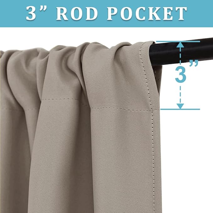RYB HOME Extra Wide Blackout Curtains - Image 2