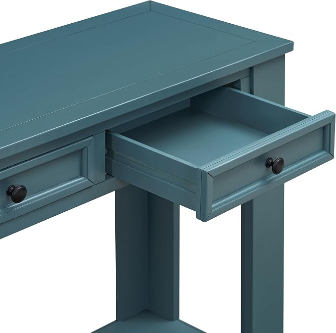 LKTART Solid Wood Console Table, 63 in Long Sofa Table Entryway Table - Image 8