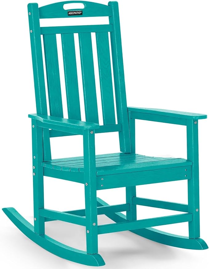 Outdoor Adirondack Rocking Chairs All-Weather HDPE Patio Rocker Chair by ABCPATIO