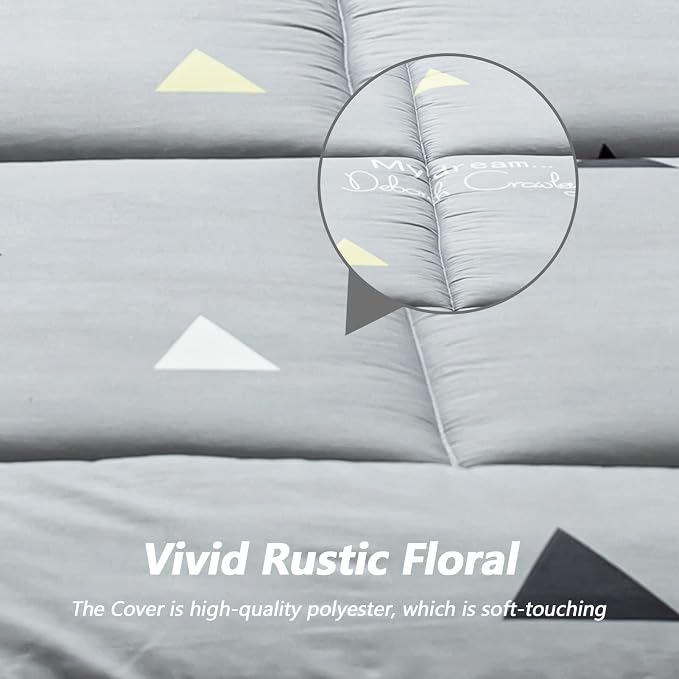 MAXYOYO Grey Triangle Futon Mattress, Padded Japanese Floor Mattress Quilted - Image 8