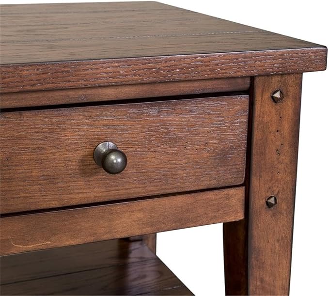 Pemberly Row Transitional Wood Chair Side Table, 26 in H x 18 in W x 18 in D - Image 6