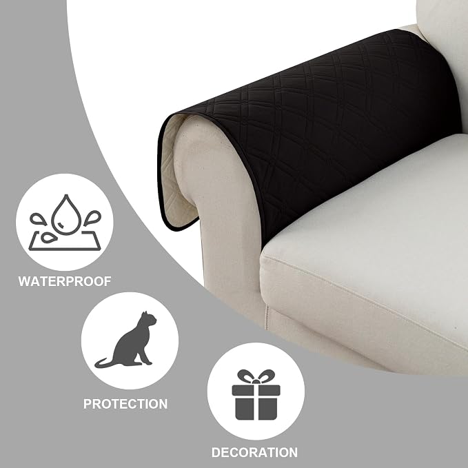 Genina Sofa Armrest Cover, Anti-Slip Armchair Slipcovers - Image 4