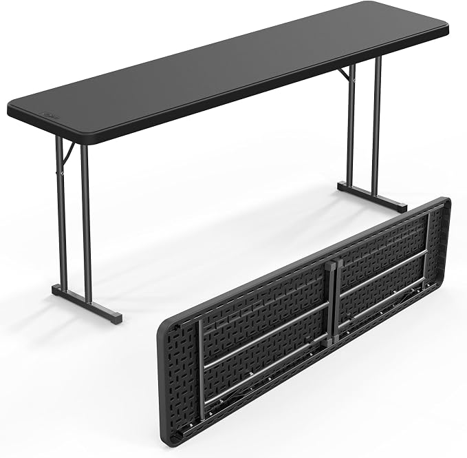 VINGLI 6 FT Narrow Folding Table, Home Work by VINGLI