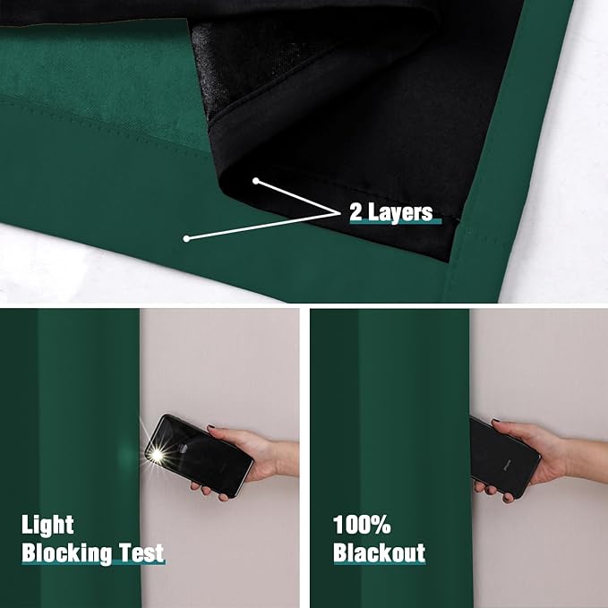 ChrisDowa 100% Blackout Curtains 80 inch Long - Image 4
