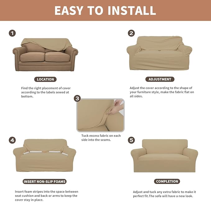 Easy-Going 100% Waterproof Chair Couch Cover, Dual Waterproof Sofa Cover - Image 5