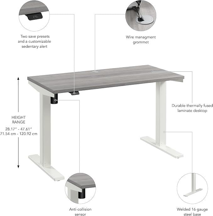 Bush Business Furniture 48-inch Electric Height Adjustable Standing Desk - Image 3