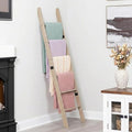 Blanket Ladder for Living Room and Bedroom, 5ft 8 inch, 6-Tier Wall Leaning by RELODECOR